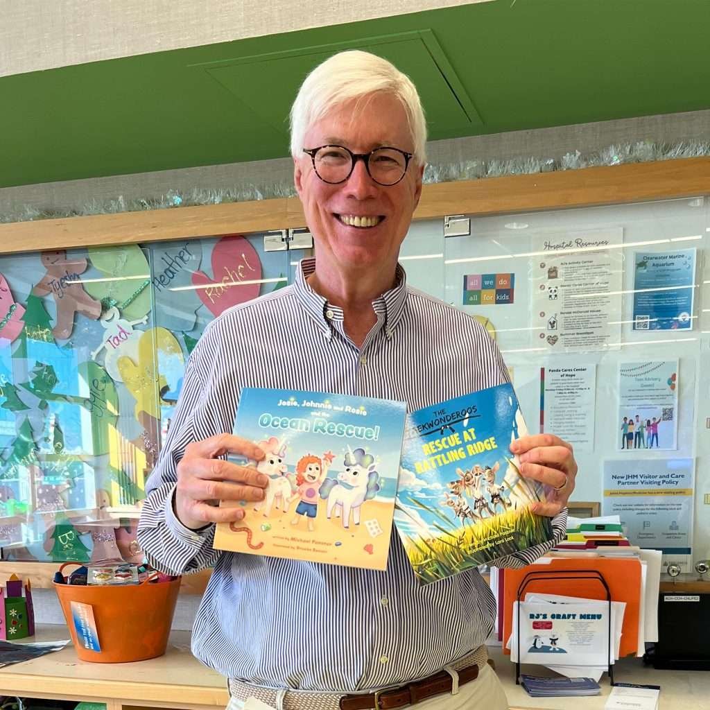 Michael Panzner storytime visit at Johns Hopkins All Children's Hospital