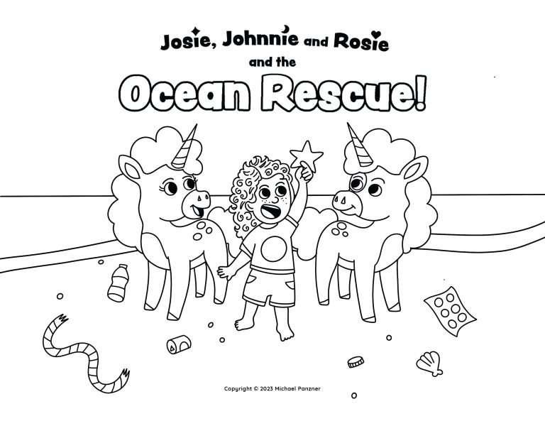 Josie, Johnnie and Rosie and the Ocean Rescue! Special Coloring Pages