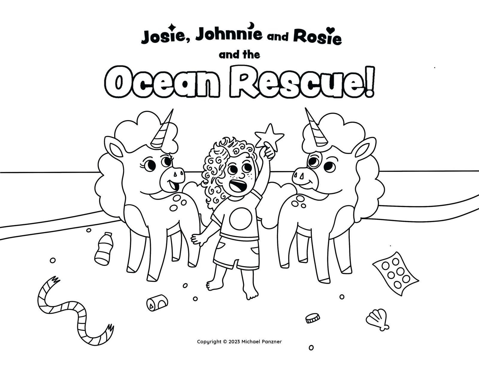 Josie, Johnnie and Rosie and the Ocean Rescue! Special Coloring Pages ...